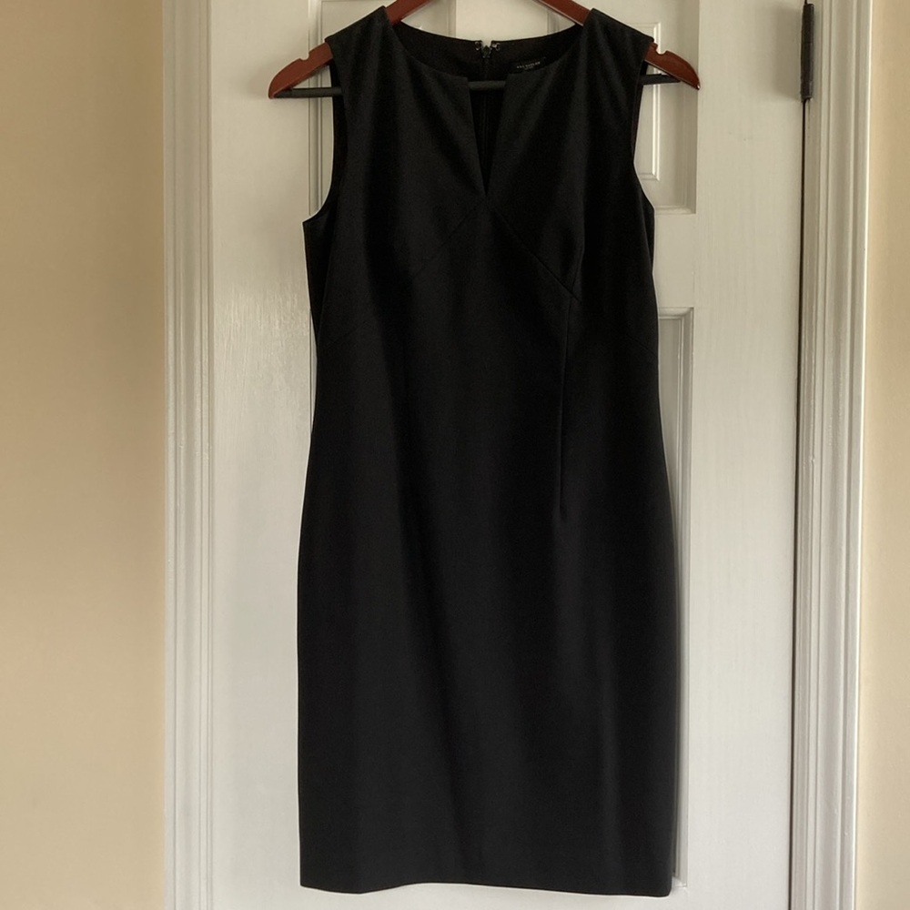 Ann Taylor black v-neck sheath dress
